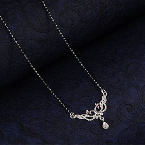 Diamond Collection: Short, Silver Mangalsutra